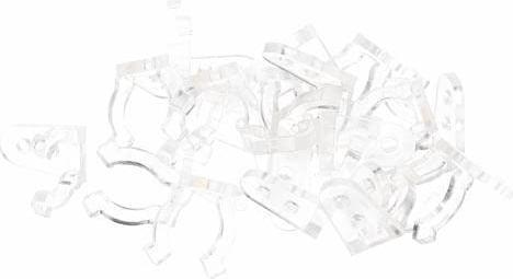 Image du produit Velleman Clips De Montage Pour Flexibles Lumineux et Flexibles Lumineux à LED - 20 pcs