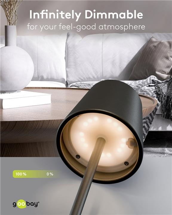Produktbild Goobay Kabellose LED-Tischleuchte (150 lm)