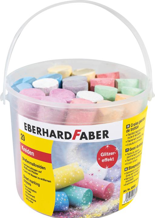 EberhardFaber Strassenmalkreide Glitzer (Mehrfarbig, 20 x)