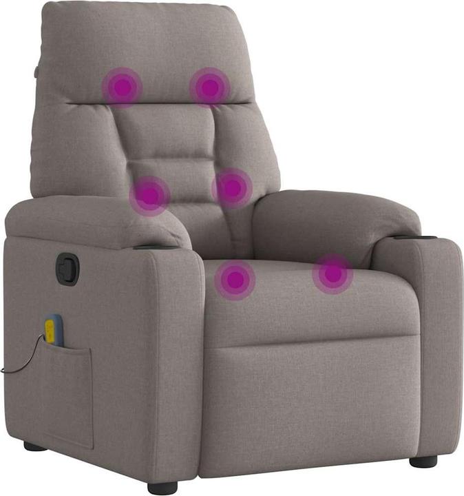 Actual product image VidaXL Massage chair taupe fabric