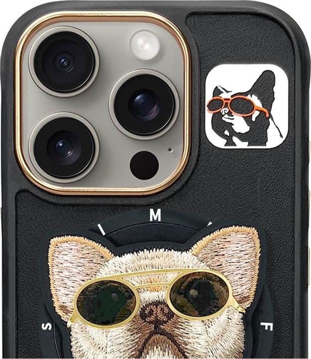 Image du produit Uniq Nimmy Glasses Cool Dog MagSafe case for iPhone 16 Pro Max black (Apple iPhone 16 Pro Max)