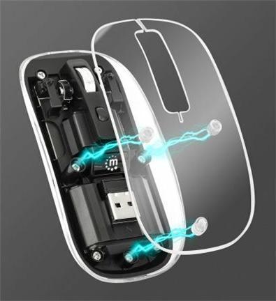 Produktbild Manhattan MH Transparent 4D mouse, Black (Kabellos)