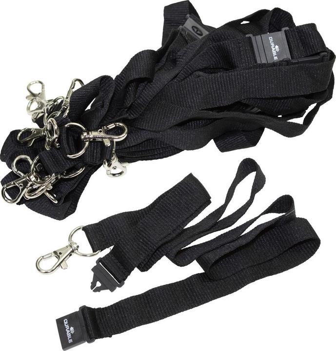 Dönges Textilband mit Sicherheitsverschluss, Breite 20 mm, Länge 44 cm, schwarz