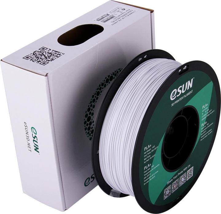eSUN PLA+ Cold White 1.75mm 1Kg (PLA+, 1.75 mm, 1000 g, White)