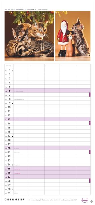 Image du produit Whiskas'Cattitude'Familienplaner2026 (21 x 45 cm, Couverture rigide, Allemand)