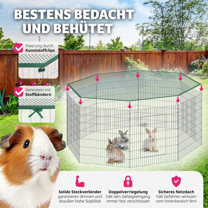 Produktbild tectake FreilaufgehegemitSicherheitsnetz,Stecksystem,Ø204cm
