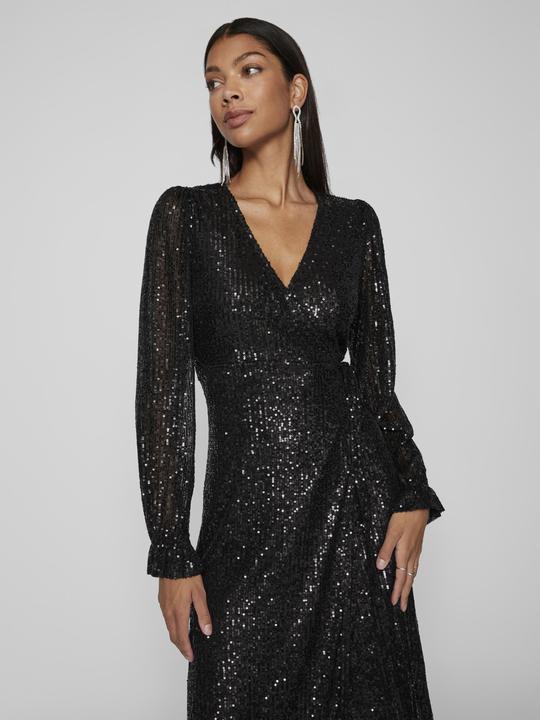 Actual product image Vila Vimaia Ls Sequin Midi Wrap Dress/Dc (34)