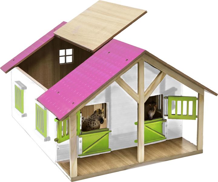 Image du produit Kids Globe Farming Écurie Rose avec 2 boxes et rangement