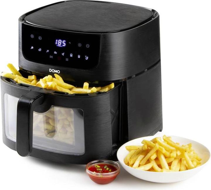 Actual product image Domo Deli-freyer hot air fryer 1800W with display, non-stick coating, overheating protection, T