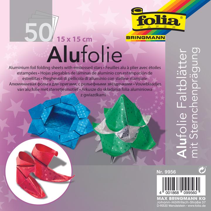Image du produit Folia Feuilles d'aluminium pliables Etoiles carrées (1 x)