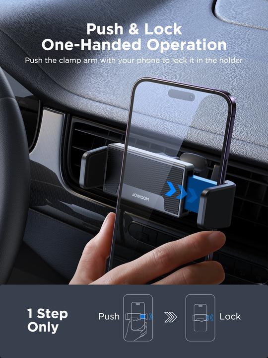 Image du produit Joyroom Support de téléphone de voiture pour grille d'aération noir (JR-ZS377)