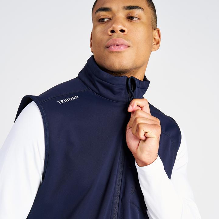 Actual product image Tribord Softshell waistcoat sailing men windproof 900 navy blue (XL)