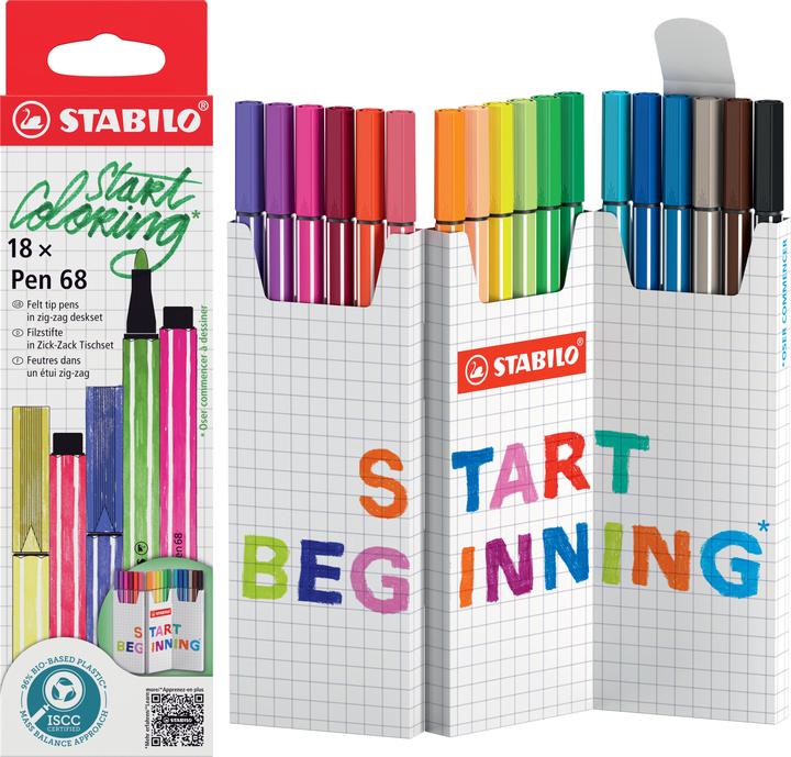 Immagine prodotto STABILO Pen 68 (Multicolore, 18 x)