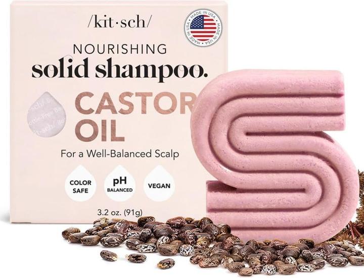 Actual product image Kitsch Nourishing shampoo bar with castor oil (Solid shampoo)