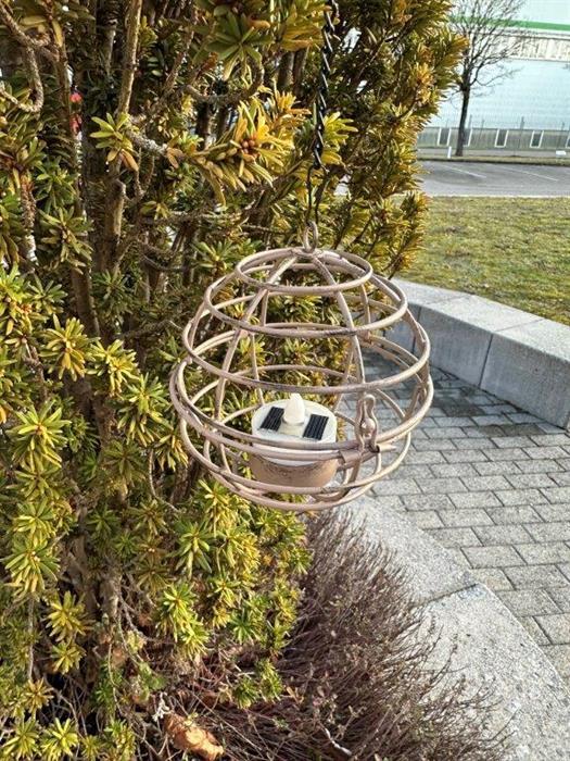 Immagine prodotto GuGus Lampada a sospensione solare a LED con tea light, Ø 10 cm, marrone