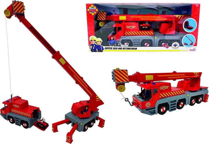 Actual product image Simba Fireman Sam Jupiter Rescue Crane 50cm Crane Važiuoklė Car