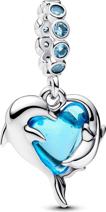 Pandora Blauer Delfin-Anhänger aus Muranoglas (Murano-Glas)