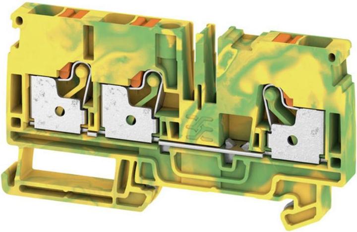 Produktbild Weidmüller A3C 6 PE Schutzleiterklemme grün-gelb 3Anschlüsse 6,0qmm 1991850000