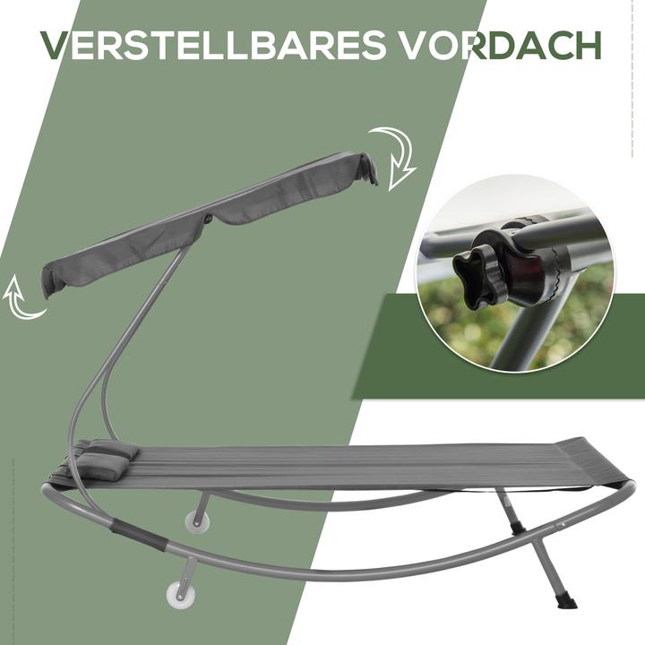 Produktbild Outsunny Doppelliege mit Dach (200 cm)