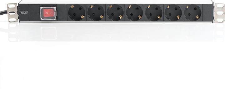 Image du produit Digitus Bandeau de prises avec profil en aluminium (7 x, CEE 7/3, 2 m)