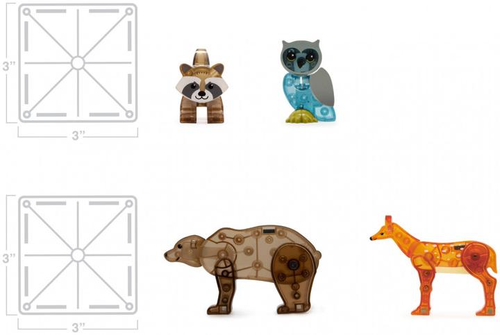Image du produit Magna-Tiles Set d'animaux de la forêt (25 pièces)