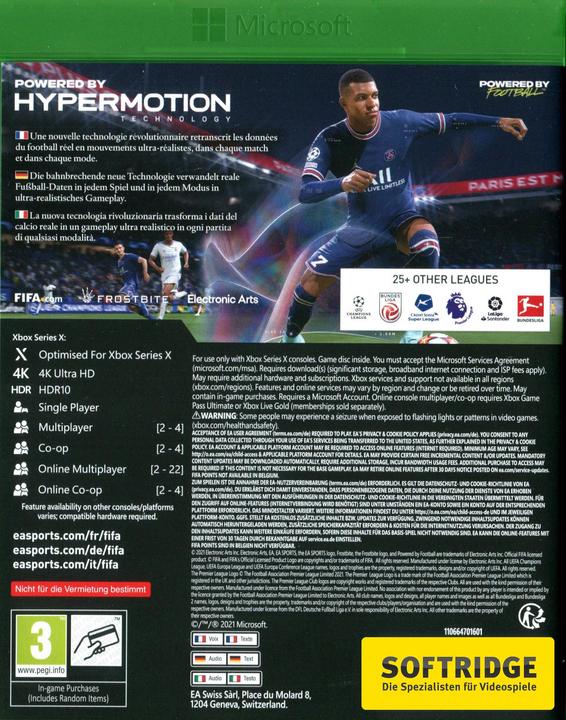 Actual product image EA Games FIFA 22 (Xbox Series X, Multilingual)