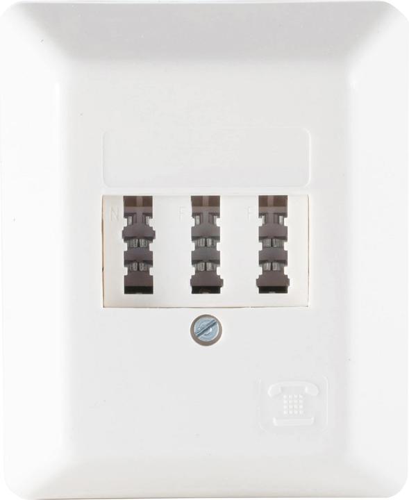 Produktbild Shiverpeaks S/CONN maximum connectivity Telefon-Anschlussdose TAE NF/F, reinweiss-RAL9010, Aufputz