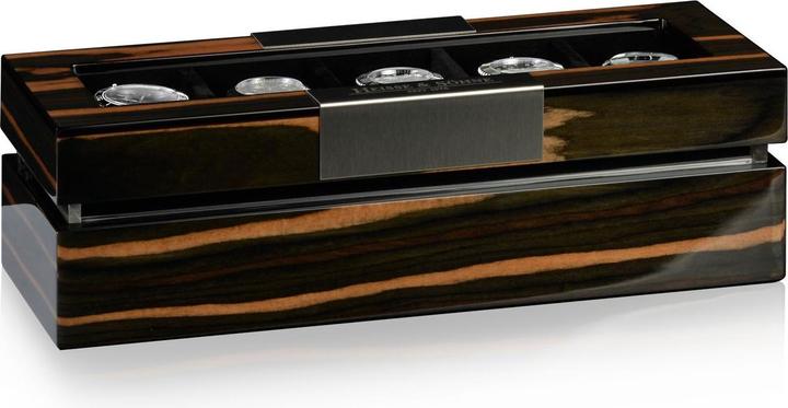 Produktbild Heisse & Söhne Uhrenbox Executive 5 - Makassar/Schwarz