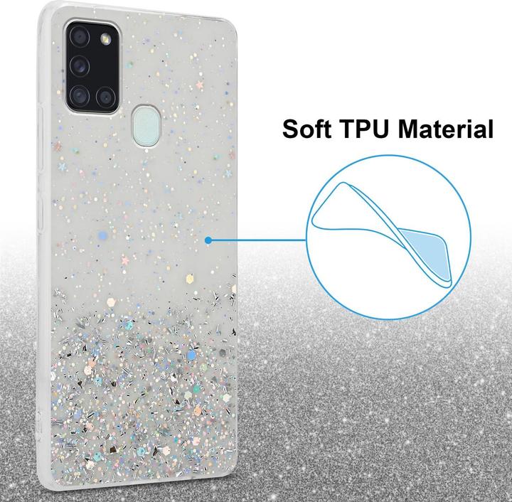 Actual product image Cadorabo TPU cover sparkling glitter (Samsung Galaxy A21s)