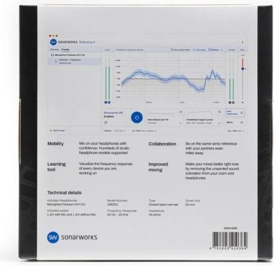Actual product image Sonarworks Reference 4 Headphone Edition room correction system