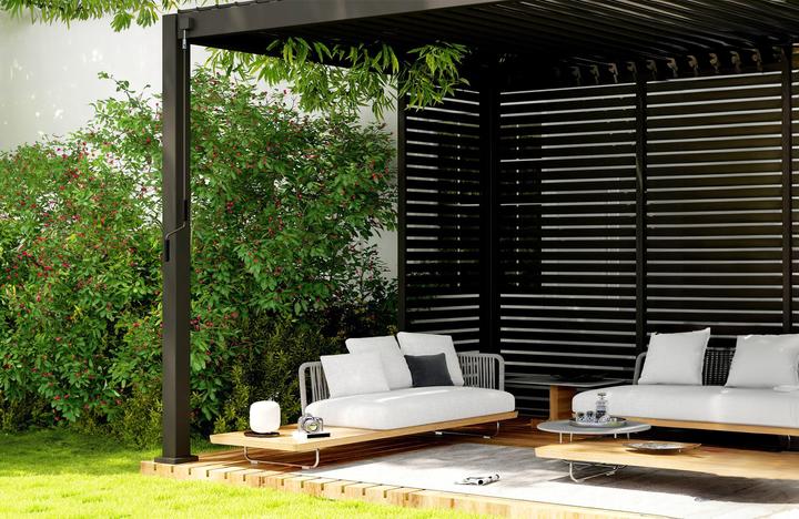 Actual product image Leco Wand 93 cm zur Lamellenpergola DELUXE anthrazit (93 cm, 93 cm)