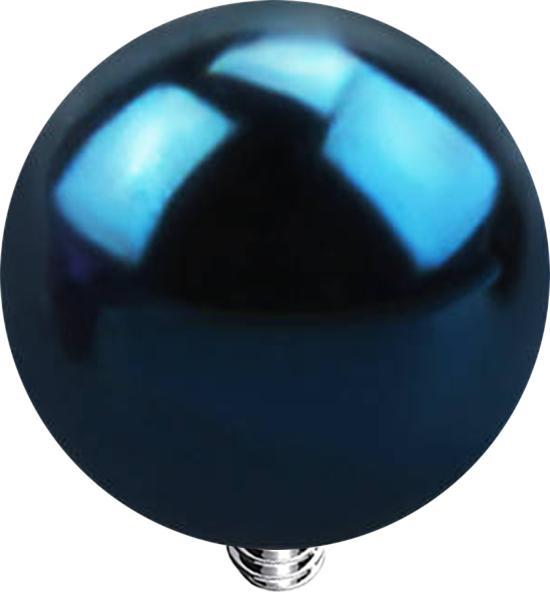 Star Piercing Dermal Anchor Kugel dunkelblau mit Titanium Beschichtung (ohne Messing, Chirurgenstahl 316L)