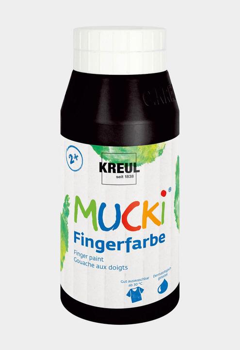 Produktbild Mucki Fingerfarbe (Schwarz, 750 ml)