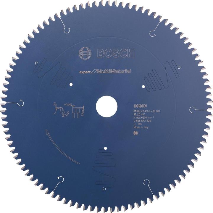 Bosch Professional Zubehör Kreissägeblatt Expert for Multi Material, 305 x 30 x 2,4 mm, 96