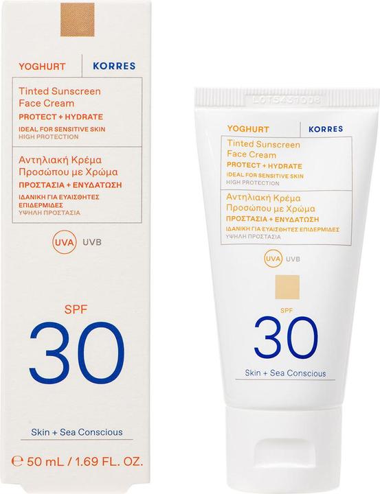 Image du produit Korres Yoghurt Tinted Sunscreen Face Cream SPF 30 (Crème solaire visage, SPF 30, 50 ml)