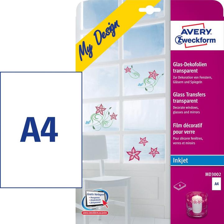 Produktbild Avery Glas-Dekofolie (210 x 297 mm)