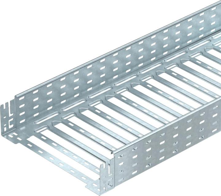 Produktbild OBO Bettermann OBO MKSM 140 FT Kabelrinne gelocht mit Schnellverbindung 110x400x3050 (300 cm)