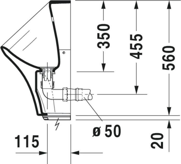 Image du produit Duravit Urinoir électrique DURASTYLE 300x340mm Netzans ZL v hi o Fliege we WG
