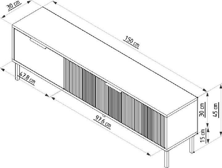 Image du produit Hanah Home Noah TV Stand (150 x 45 x 30 cm)