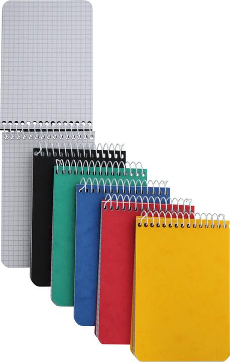 Naturaline Cahier à reliure spirale avec couverture en presspan (Quadrillé, Couverture rigide)
