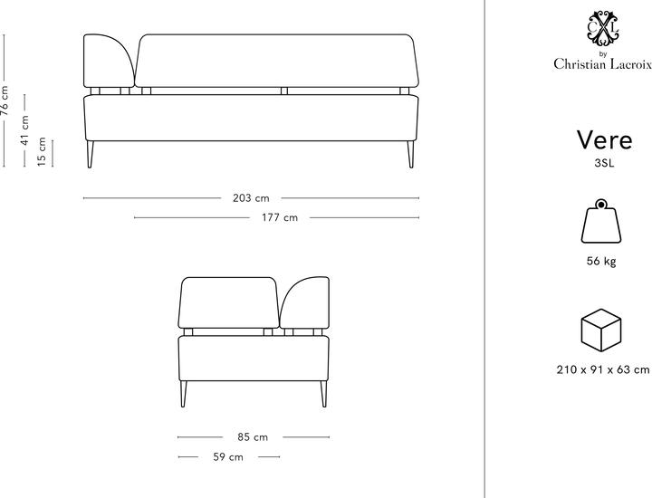 Actual product image CXL by Christian Lacroix Vere (4-seater, 2 person sofa, 3-seater)