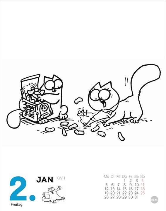 Produktbild Simons Katze Tagesabreisskalender 2026 (11 x 14 cm, Deutsch)