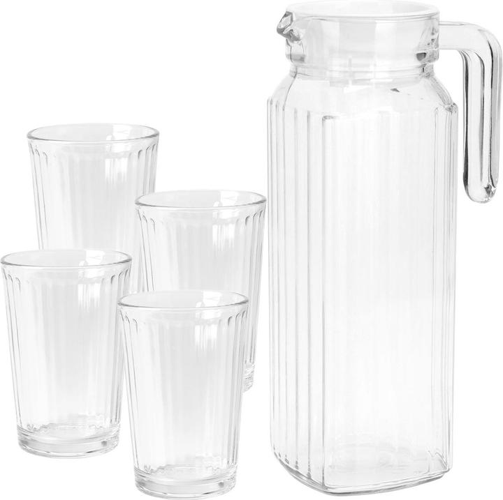 Produktbild Excellent Houseware Glaskrug und 4x TrinkglÃ¤ser im Set (0.20 l, 5 x)
