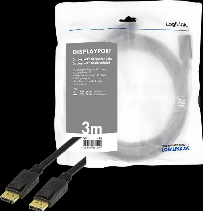 Actual product image LogiLink DisplayPort — DisplayPort (3 m, DisplayPort)