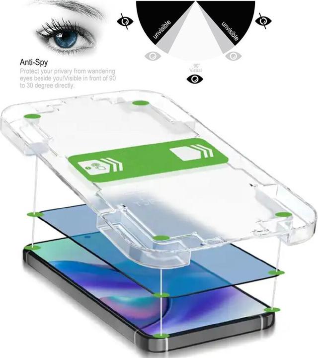 Produktbild Protectorking 5x Echtes Tempered 9H Panzerhartglas Blickschutz (5 Stück, Apple iPhone 13 Pro)
