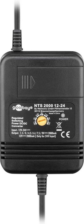 Produktbild Goobay 12 V - 24 V Universal Notebook-Netzteil für PKW/LKW (24 W)