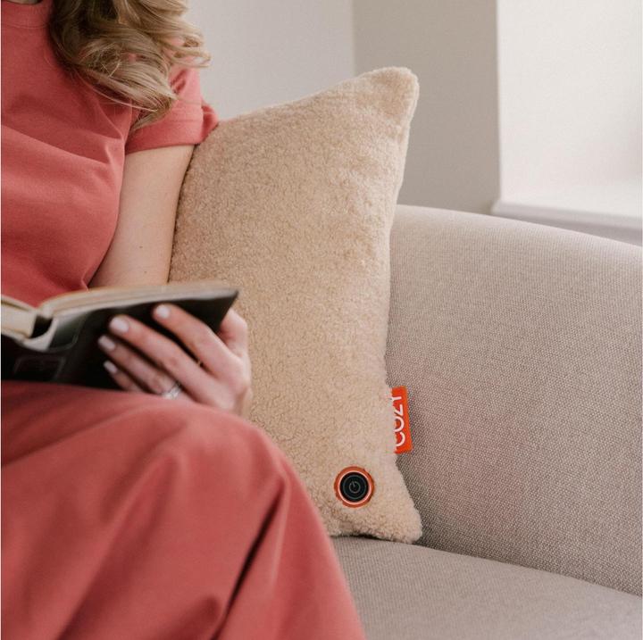 Actual product image Bodi-Tek Heating pad Cozy Una Wooly battery-operated, beige (45 x 45 cm)