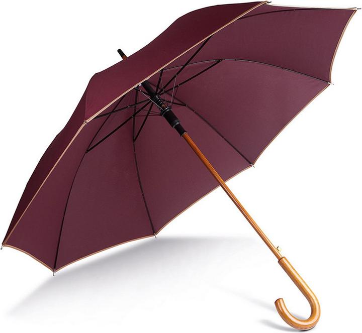 Kimood Regenschirm Automatischer Öffnungsmechanismus Holzgriff (2 Stückpackung)
