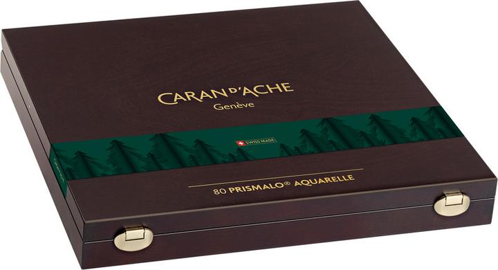 Actual product image Caran d'Ache Prismalo Aquarelle Holzkoffer (Multicoloured, Wood, 80 x)