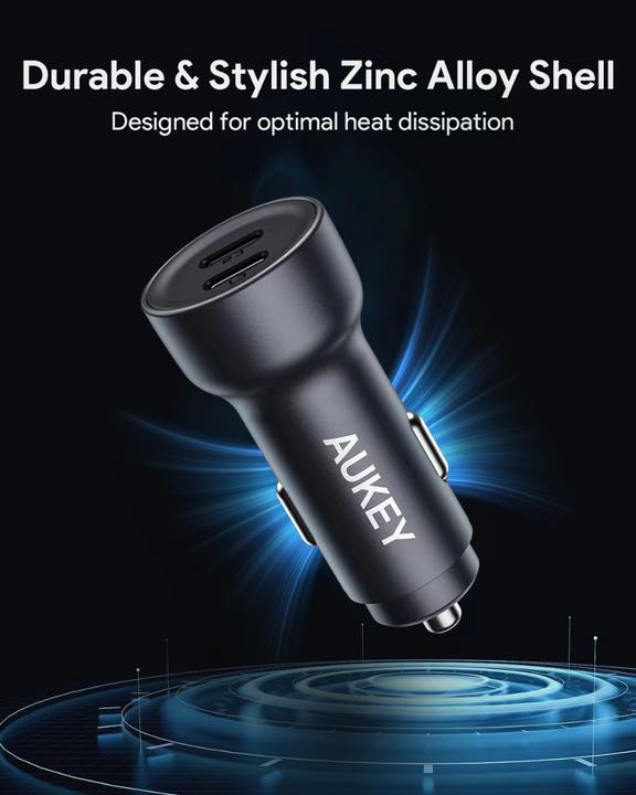 Immagine prodotto Aukey Caricabatterie da parete Aukey CC-Y23, 2xUSB-C, 65W (nero)